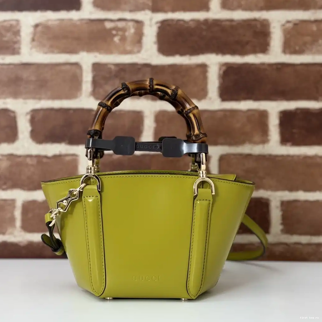 First bag ru tote Gucci handle bamboo bag top Mini 0630